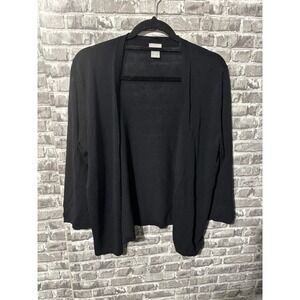 Chicos Travelers Size 2 US L Open Cardigan